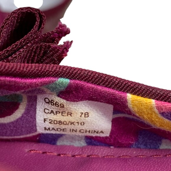 Coach Poppy Caper Magenta Patent Leather Embellished Ballet Flats‎ - Picture 5 of 13